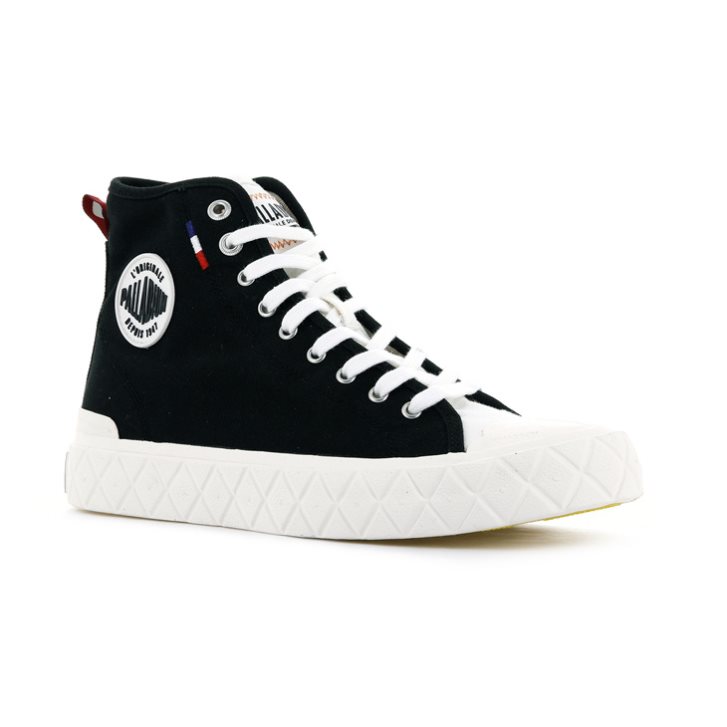 Baskets Palladium Palla Ace Tela High Tops Homme Noir | FR DZH873S